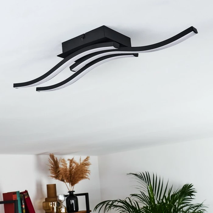 Hofstein Grossari Deckenleuchte LED Schwarz, 3-flammig 10 Hofstein Grossari Deckenleuchte LED Schwarz, 3-flammig – Bild 10