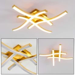Hofstein Grossarl Deckenleuchte LED Gold, 4-flammig
