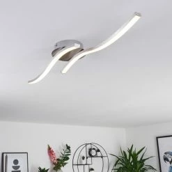 Hofstein Grossarl Deckenleuchte LED Nickel-Matt, 2-flammig