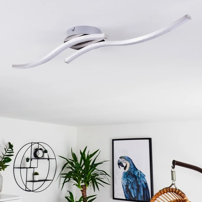 Hofstein Grossarl Deckenleuchte LED Nickel-Matt, 2-flammig 2 Hofstein Grossarl Deckenleuchte LED Nickel-Matt, 2-flammig – Bild 2