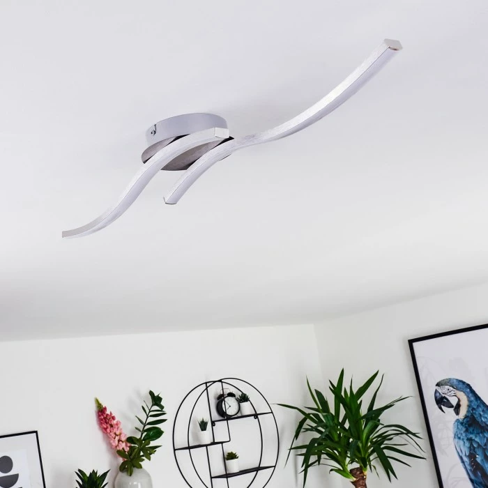 Hofstein Grossarl Deckenleuchte LED Nickel-Matt, 2-flammig 11 Hofstein Grossarl Deckenleuchte LED Nickel-Matt, 2-flammig – Bild 11