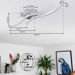 Hofstein Grossarl Deckenleuchte LED Nickel-Matt, 2-flammig 15 Hofstein Grossarl Deckenleuchte LED Nickel-Matt, 2-flammig -LED Leuchten Verkäufe grossarl deckenleuchte h3393529 3