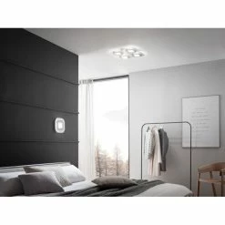 Grossmann AP Deckenleuchte LED Grau, Aluminium, 4-flammig