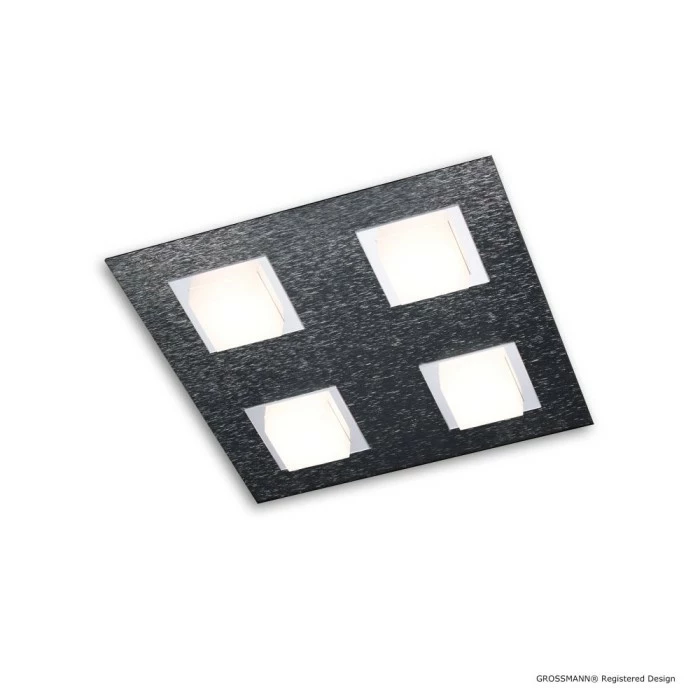 Grossmann BASIC Deckenleuchte LED Anthrazit, 4-flammig 2 Grossmann BASIC Deckenleuchte LED Anthrazit, 4-flammig – Bild 2