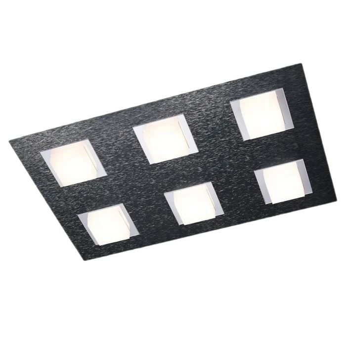 Grossmann BASIC Deckenleuchte LED Anthrazit, 6-flammig 2 Grossmann BASIC Deckenleuchte LED Anthrazit, 6-flammig – Bild 2