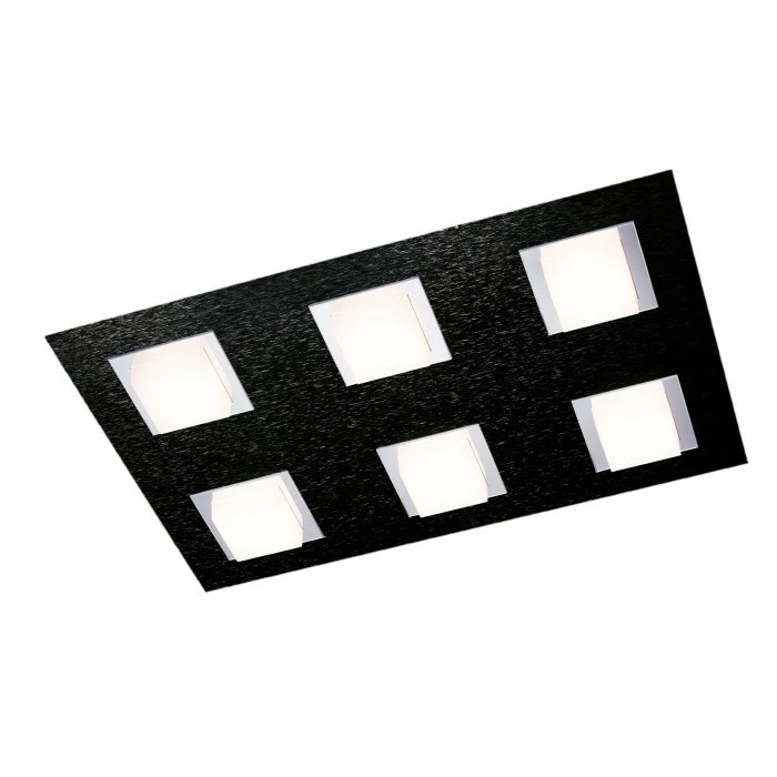 Grossmann BASIC Deckenleuchte LED Schwarz, 6-flammig 3 Grossmann BASIC Deckenleuchte LED Schwarz, 6-flammig – Bild 3