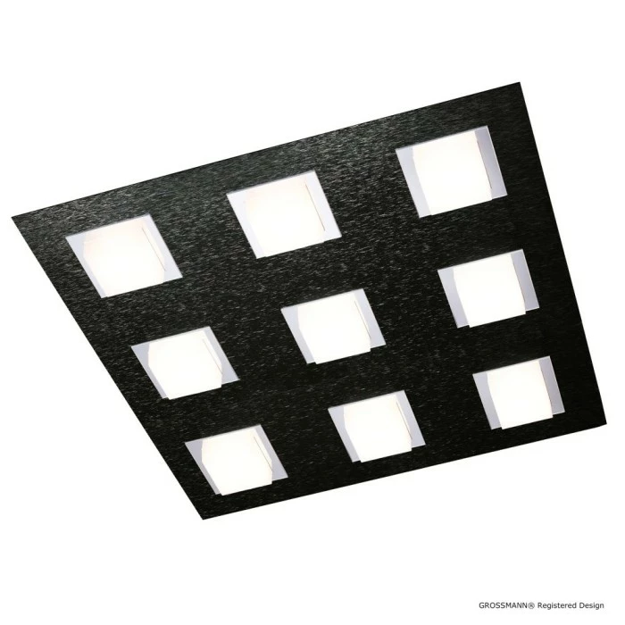 Grossmann BASIC Deckenleuchte LED Schwarz, 9-flammig 2 Grossmann BASIC Deckenleuchte LED Schwarz, 9-flammig – Bild 2