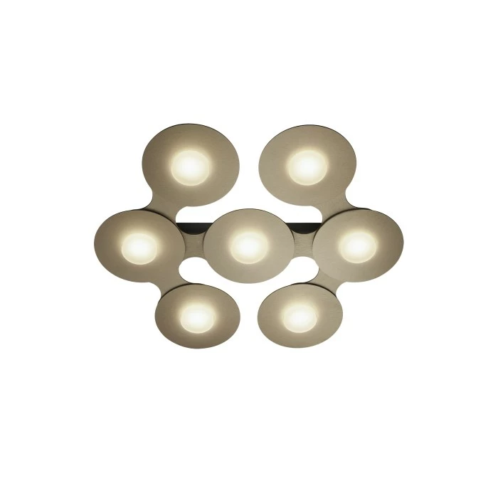 Grossmann DISC Deckenleuchte LED Braun, Gold, 7-flammig 2 Grossmann DISC Deckenleuchte LED Braun, Gold, 7-flammig – Bild 2