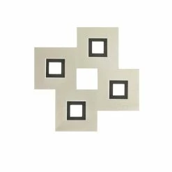 Grossmann KARREE Deckenleuchte LED Schwarz, Aluminium, 4-flammig