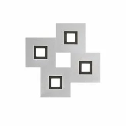 Grossmann KARREE Deckenleuchte LED Schwarz, Aluminium, 4-flammig