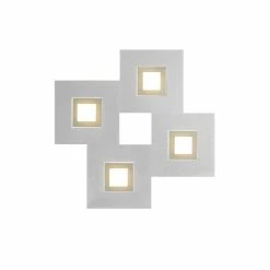 Grossmann KARREE Deckenleuchte LED Aluminium, Champagner, 4-flammig