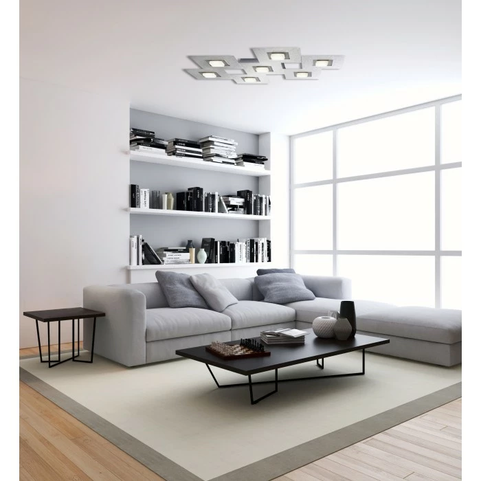 Grossmann KARREE Deckenleuchte LED Aluminium, Titan, 7-flammig 1 Grossmann KARREE Deckenleuchte LED Aluminium, Titan, 7-flammig