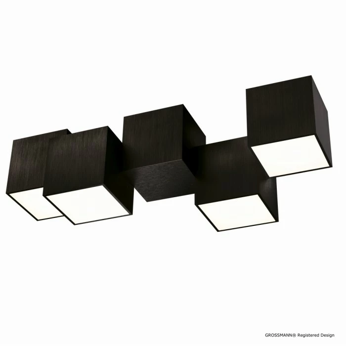 Grossmann ROCKS Deckenleuchte LED Schwarz, 4-flammig 2 Grossmann ROCKS Deckenleuchte LED Schwarz, 4-flammig – Bild 2