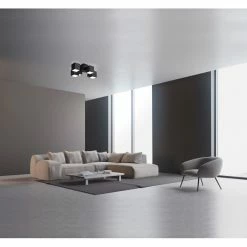 Grossmann ROCKS Deckenleuchte LED Schwarz, 6-flammig