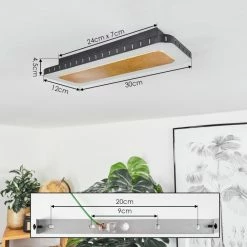 Hofstein Guacacallo Deckenpanel LED Schwarz, Weiß, Gold, 1-flammig 13 Hofstein Guacacallo Deckenpanel LED Schwarz, Weiß, Gold, 1-flammig -LED Leuchten Verkäufe guacacallo deckenpanel h3459607 3