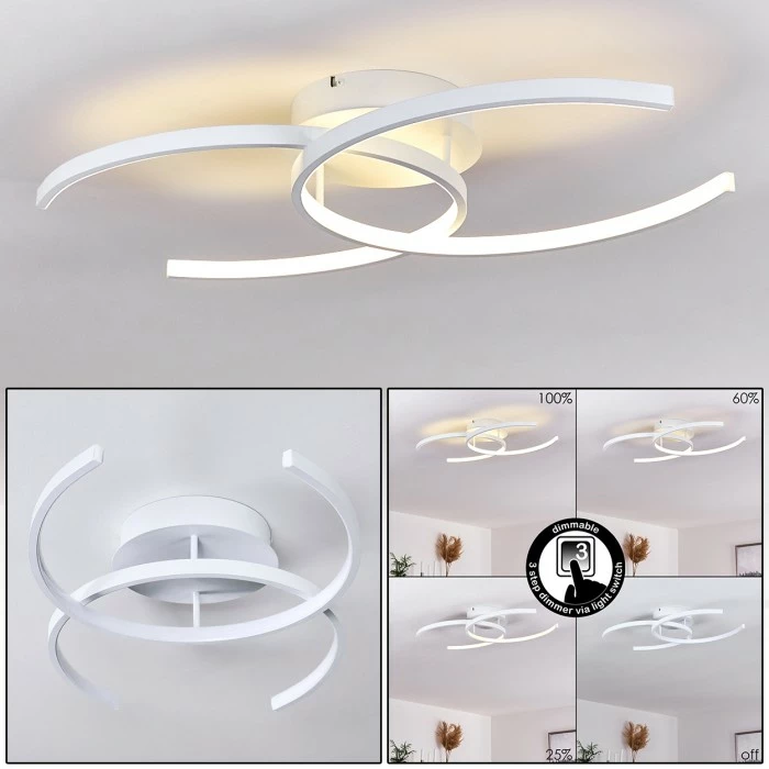 Hofstein Guinea Deckenleuchte LED Weiß, 2-flammig 1 Hofstein Guinea Deckenleuchte LED Weiß, 2-flammig