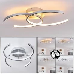 Hofstein Guinea Deckenleuchte LED Titan, 2-flammig