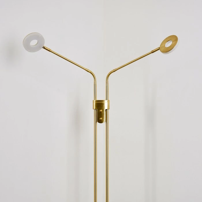 Hofstein Gulkana Stehleuchte LED Gold, 2-flammig 5 Hofstein Gulkana Stehleuchte LED Gold, 2-flammig – Bild 5