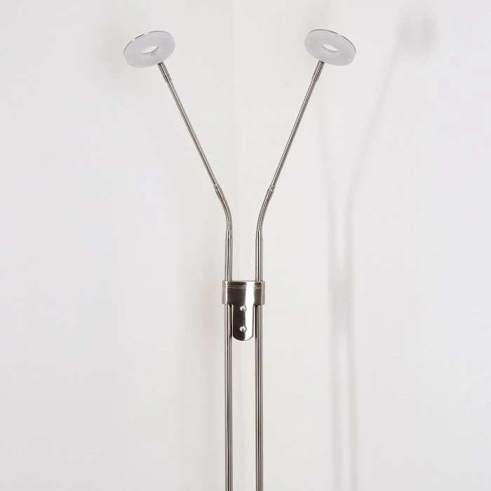Hofstein Gulkana Stehleuchte LED Nickel-Matt, 2-flammig 8 Hofstein Gulkana Stehleuchte LED Nickel-Matt, 2-flammig – Bild 8