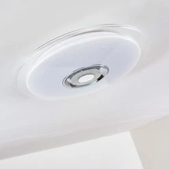 Hofstein Haderup Deckenleuchte LED Chrom, Weiß, 1-flammig, Fernbedienung, Farbwechsler -LED Leuchten Verkäufe haderup deckenleuchte h3169384 do1 18