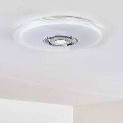 Hofstein Haderup Deckenleuchte LED Chrom, Weiß, 1-flammig, Fernbedienung, Farbwechsler -LED Leuchten Verkäufe haderup deckenleuchte h3169384 do1 4