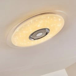 Hofstein Haderup Deckenleuchte LED Chrom, Weiß, 1-flammig, Fernbedienung -LED Leuchten Verkäufe haderup deckenleuchte h3169421 do1 12