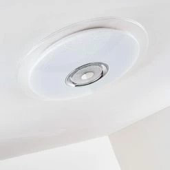 Hofstein Haderup Deckenleuchte LED Chrom, Weiß, 1-flammig, Fernbedienung -LED Leuchten Verkäufe haderup deckenleuchte h3169421 do1 15