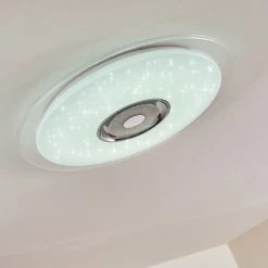 Hofstein Haderup Deckenleuchte LED Chrom, Weiß, 1-flammig, Fernbedienung -LED Leuchten Verkäufe haderup deckenleuchte h3169421 do1 22