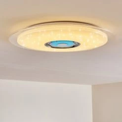 Hofstein Haderup Deckenleuchte LED Chrom, Weiß, 1-flammig, Fernbedienung -LED Leuchten Verkäufe haderup deckenleuchte h3169421 do1 6