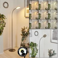 Hofstein Haltia Stehleuchte LED Nickel-Matt, 1-flammig