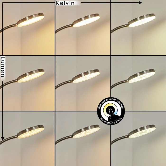 Hofstein Haltia Stehleuchte LED Nickel-Matt, 1-flammig 2 Hofstein Haltia Stehleuchte LED Nickel-Matt, 1-flammig – Bild 2