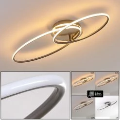 Hofstein Harpeth Deckenleuchte LED Nickel-Matt, 1-flammig