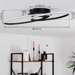 Hofstein Harpeth Deckenleuchte LED Schwarz, 1-flammig, Fernbedienung 13 Hofstein Harpeth Deckenleuchte LED Schwarz, 1-flammig, Fernbedienung -LED Leuchten Verkäufe harpeth deckenleuchte h3375341 3