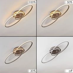 Hofstein Harpeth Deckenleuchte LED Nickel-Matt, 1-flammig 11 Hofstein Harpeth Deckenleuchte LED Nickel-Matt, 1-flammig -LED Leuchten Verkäufe harpeth deckenleuchte h3383049 1