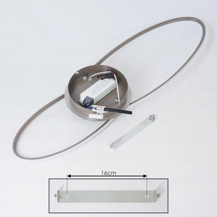 Hofstein Harpeth Deckenleuchte LED Nickel-Matt, 1-flammig 5 Hofstein Harpeth Deckenleuchte LED Nickel-Matt, 1-flammig – Bild 5