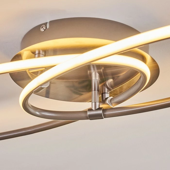 Hofstein Harpeth Deckenleuchte LED Nickel-Matt, 1-flammig 6 Hofstein Harpeth Deckenleuchte LED Nickel-Matt, 1-flammig – Bild 6