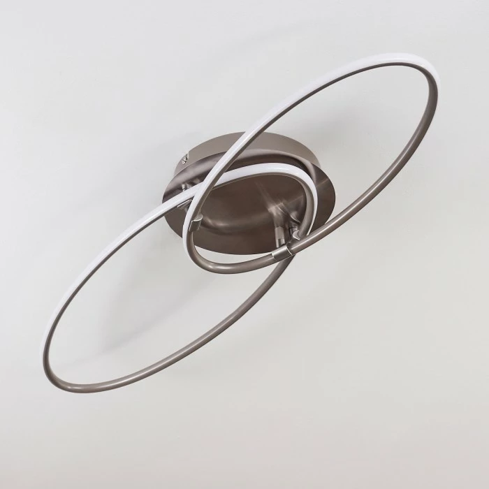 Hofstein Harpeth Deckenleuchte LED Nickel-Matt, 1-flammig 8 Hofstein Harpeth Deckenleuchte LED Nickel-Matt, 1-flammig – Bild 8