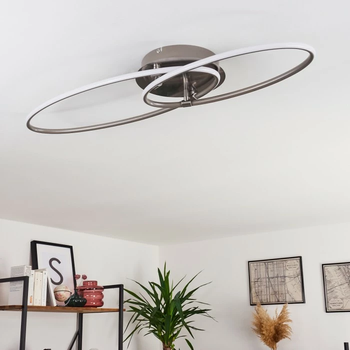 Hofstein Harpeth Deckenleuchte LED Nickel-Matt, 1-flammig 10 Hofstein Harpeth Deckenleuchte LED Nickel-Matt, 1-flammig – Bild 10