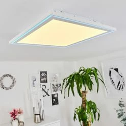 Hofstein Haumonia Deckenpanel LED Wei&szlig;, 2-flammig, Fernbedienung, Farbwechsler -LED Leuchten Verkäufe haumonia deckenpanel h3562635 10