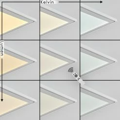 Hofstein Haumonia Deckenpanel LED Wei&szlig;, 2-flammig, Fernbedienung, Farbwechsler -LED Leuchten Verkäufe haumonia deckenpanel h3562635 2