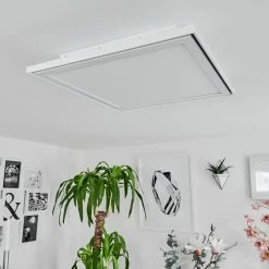 Hofstein Haumonia Deckenpanel LED Wei&szlig;, 2-flammig, Fernbedienung, Farbwechsler -LED Leuchten Verkäufe haumonia deckenpanel h3562635 4