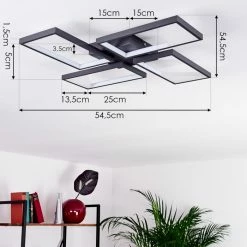 Hofstein Haya Deckenleuchte LED Schwarz, 4-flammig 13 Hofstein Haya Deckenleuchte LED Schwarz, 4-flammig -LED Leuchten Verkäufe haya deckenleuchte h3381762 3