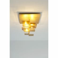 Holl&auml;nder SCACCHI Deckenleuchte LED Gold, 9-flammig