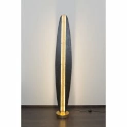 Holl&auml;nder SIMBOLO Bodenleuchte LED Schwarz, Braun, Gold, 1-flammig