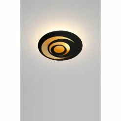 Holl&auml;nder SPIRALE Deckenleuchte LED Schwarz, Braun, Gold, 1-flammig