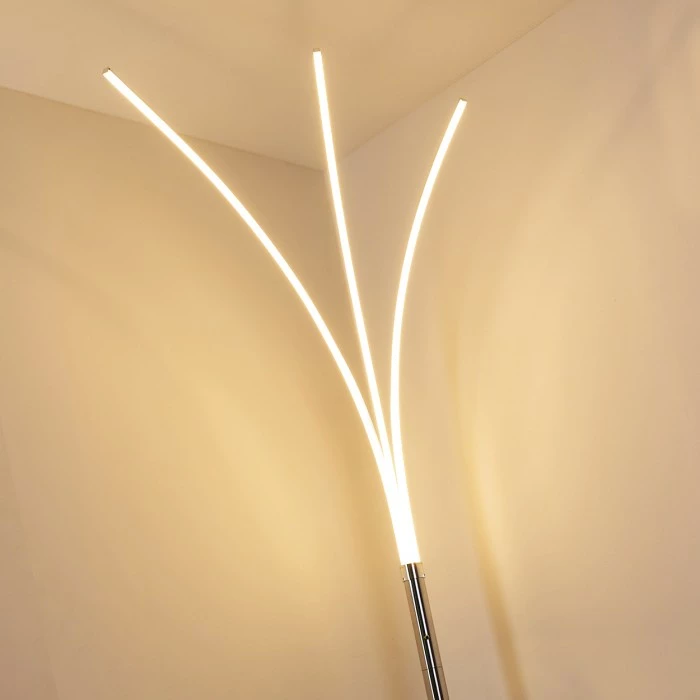 Hofstein Horpmaal Bogenleuchte LED Chrom, 3-flammig 6 Hofstein Horpmaal Bogenleuchte LED Chrom, 3-flammig – Bild 6