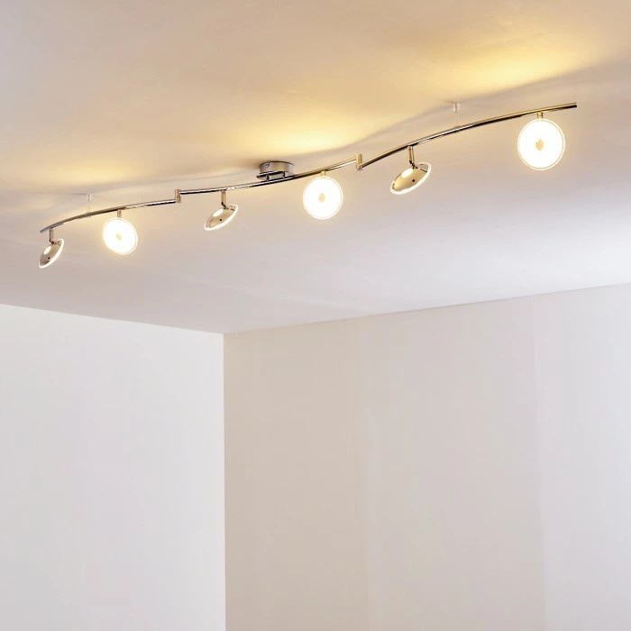 Hofstein Ibex Deckenleuchte LED Chrom, 6-flammig 3 Hofstein Ibex Deckenleuchte LED Chrom, 6-flammig – Bild 3