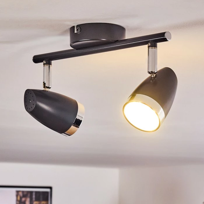 Hofstein Idlewild Deckenleuchte LED Schwarz, 2-flammig 1 Hofstein Idlewild Deckenleuchte LED Schwarz, 2-flammig