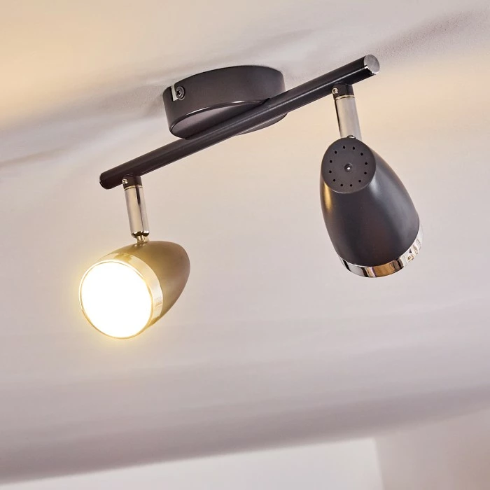 Hofstein Idlewild Deckenleuchte LED Schwarz, 2-flammig 9 Hofstein Idlewild Deckenleuchte LED Schwarz, 2-flammig – Bild 9