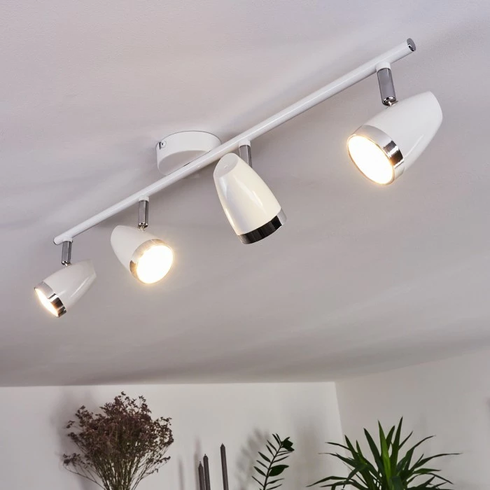 Hofstein Idlewild Deckenleuchte LED Chrom, Weiß, 4-flammig 10 Hofstein Idlewild Deckenleuchte LED Chrom, Weiß, 4-flammig – Bild 10